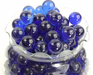 Flat Cobalt Blue Marbles (5 Pound Bag)