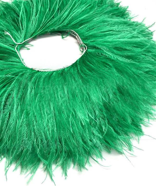 Ostrich Feather Fringe 5-6'' Kelly Green - 2 Yards